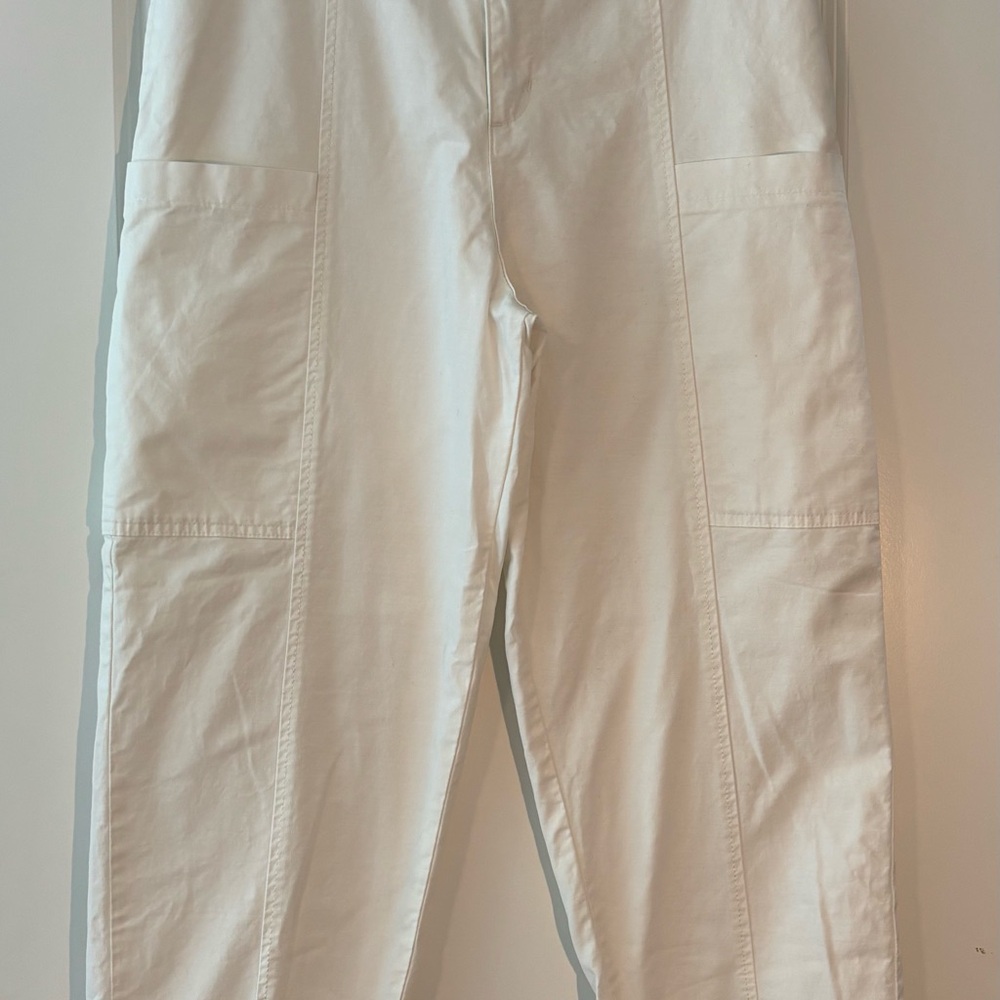 Women Denizen Levi’s Loose Taper White Jeans Size 10 Cargo Pockets